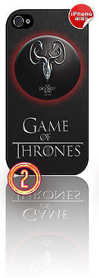 ★ NEW GAME OF THRONES ★ APPLE IPHONE 4/4S MOBILE PHONE HARD CASE COVER (HOUSES)  - Black Halo Design
 - 9