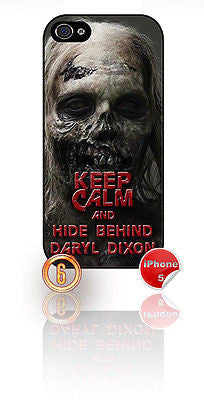★ THE WALKING DEAD ★ KEEP CALM ★ APPLE IPHONE 5 MOBILE PHONE HARD CASE COVER - Black Halo Design
 - 3