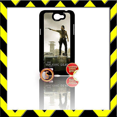 ★ THE WALKING DEAD ★ COVER FOR SAMSUNG GALAXY NOTE II/2/N7100 CASE RICK ON BUS#5 - Black Halo Design
