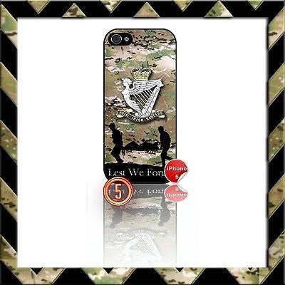 ★ THE ROYAL IRISH RANGERS ★ SHELL/CASE/COVER FOR IPHONE 5 (RIR)CAMO#5 - Black Halo Design
