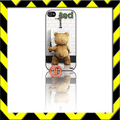 ★ TED AT URINAL ★ PROTECTIVE COVER FOR IPHONE 4/4S SHELL CASE SETH MCFARLAND#4 - Black Halo Design
