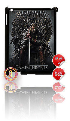 ★ GAME OF THRONES ★ CASE FOR IPAD 2/3/4 HARD(COVER) (3RD/4TH) FIRE & ICE - Black Halo Design
 - 7