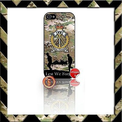 ★ THE ROYAL PIONEER CORPS ★ SHELL/CASE/COVER FOR IPHONE 5/5S (RPC) CAMO#6 - Black Halo Design
