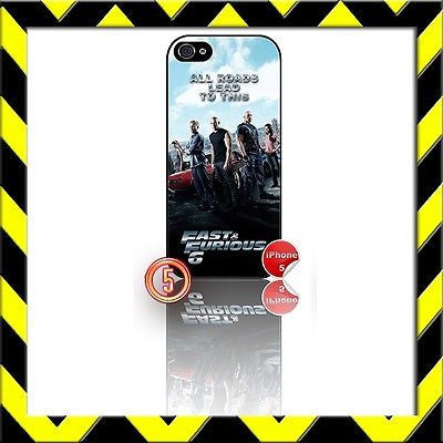 ★ FAST AND (&) FURIOUS 6 ★ PHONE COVER FOR IPHONE 5 (CASE) THE CREW#5 - Black Halo Design
