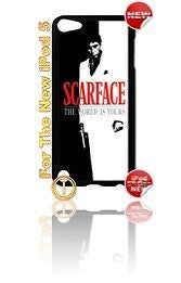 ★ SCARFACE ★IPOD TOUCH 5 5th GENERATION 4G HARD CASE COVER (AL PACINO MOVIE) - Black Halo Design
 - 4