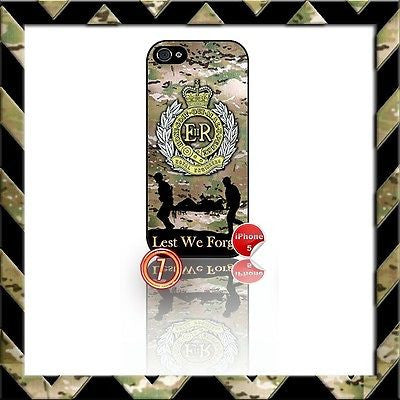 ★ THE ROYAL ENGINEERS ★ SHELL/CASE/COVER FOR IPHONE 5/5S (RE/SAPPERS) CAMO#7 - Black Halo Design
