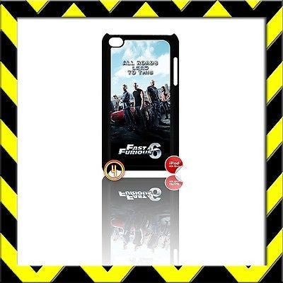 ★ FAST AND(&) FURIOUS ★ IPOD TOUCH 4/4TH GENERATION 4G HARD COVER THE CREW #4 - Black Halo Design
