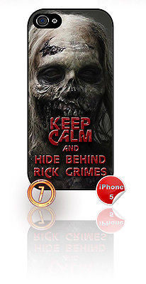 ★ THE WALKING DEAD ★ KEEP CALM ★ APPLE IPHONE 5 MOBILE PHONE HARD CASE COVER - Black Halo Design
 - 2