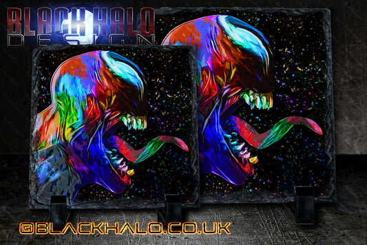 NEW: Venom & Spiderman Artwork on Natural Rock Slate in choice of sizes