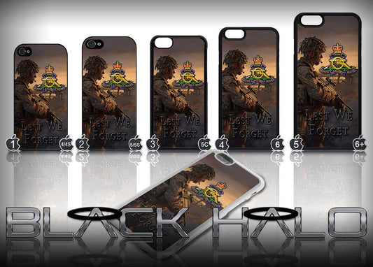 The Regiment of the Royal Artillery Case/Cover for choice of Apple iPhone 4-6s Plus :Army - Black Halo Design
