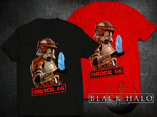 Star Wars inspired T-Shirt Clone Cody Execute Order 66