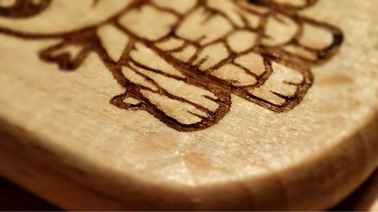 I was Groot engraved hardwood keyring