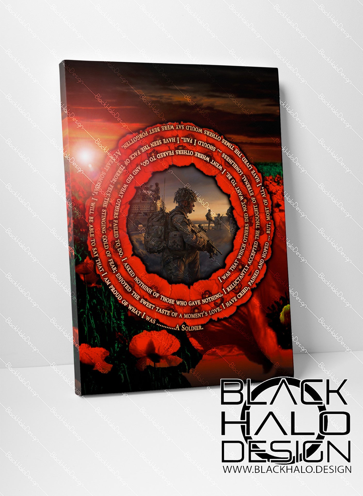 Requested Grace Box Framed Canvas 750mm x 1000mm - Black Halo Design
 - 1